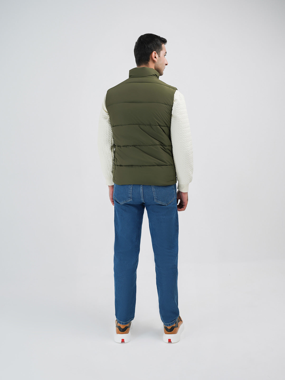 Men's Olive Puffer Jacket — Merope