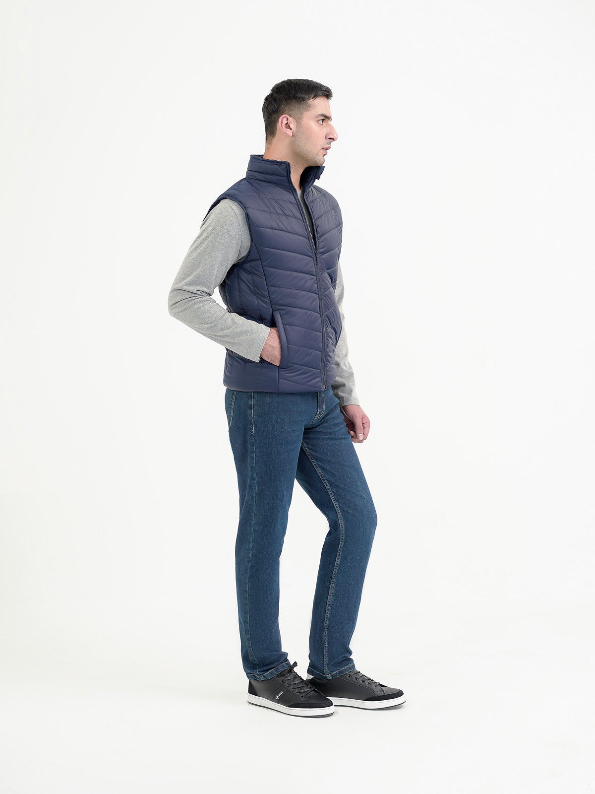 Men's Navy Puffer Jacket — Eos