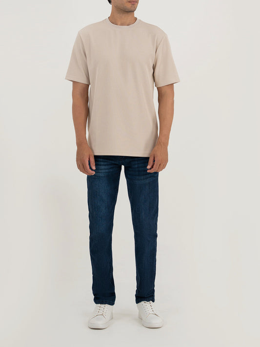 Men's Beige T-Shirt