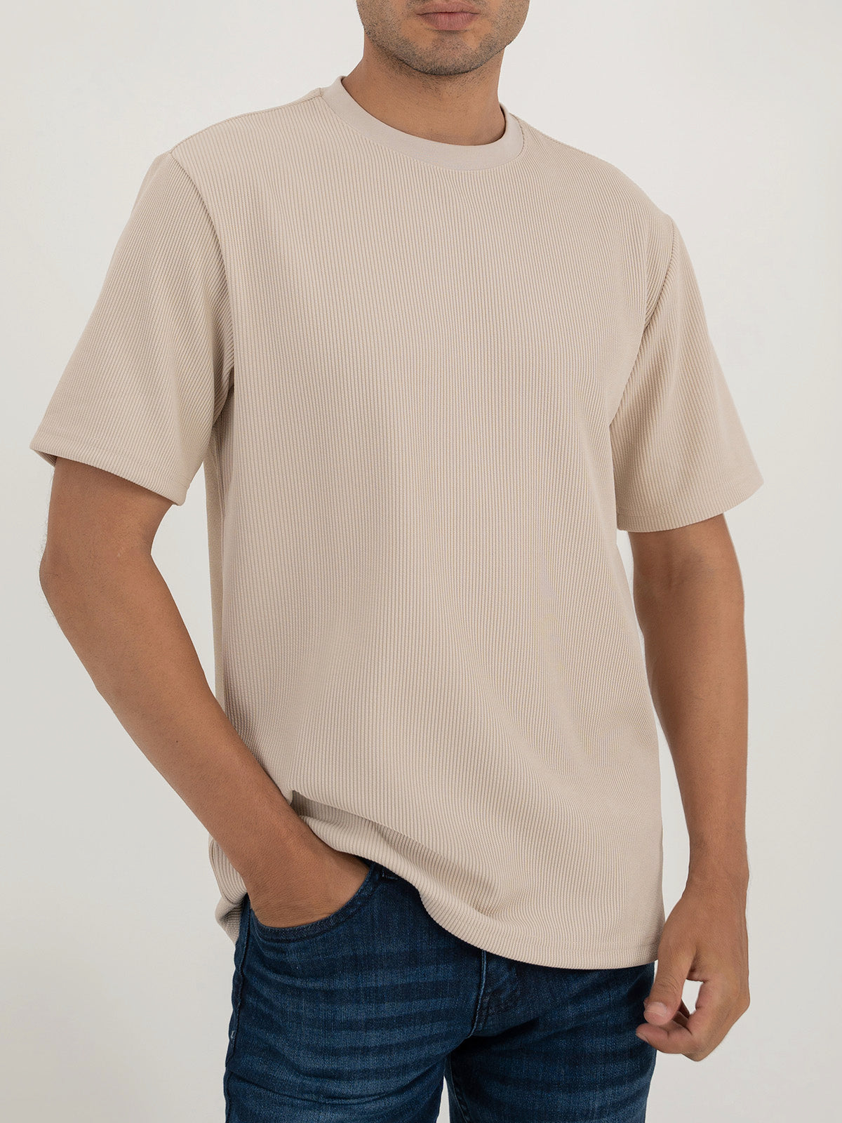 Men's Beige T-Shirt