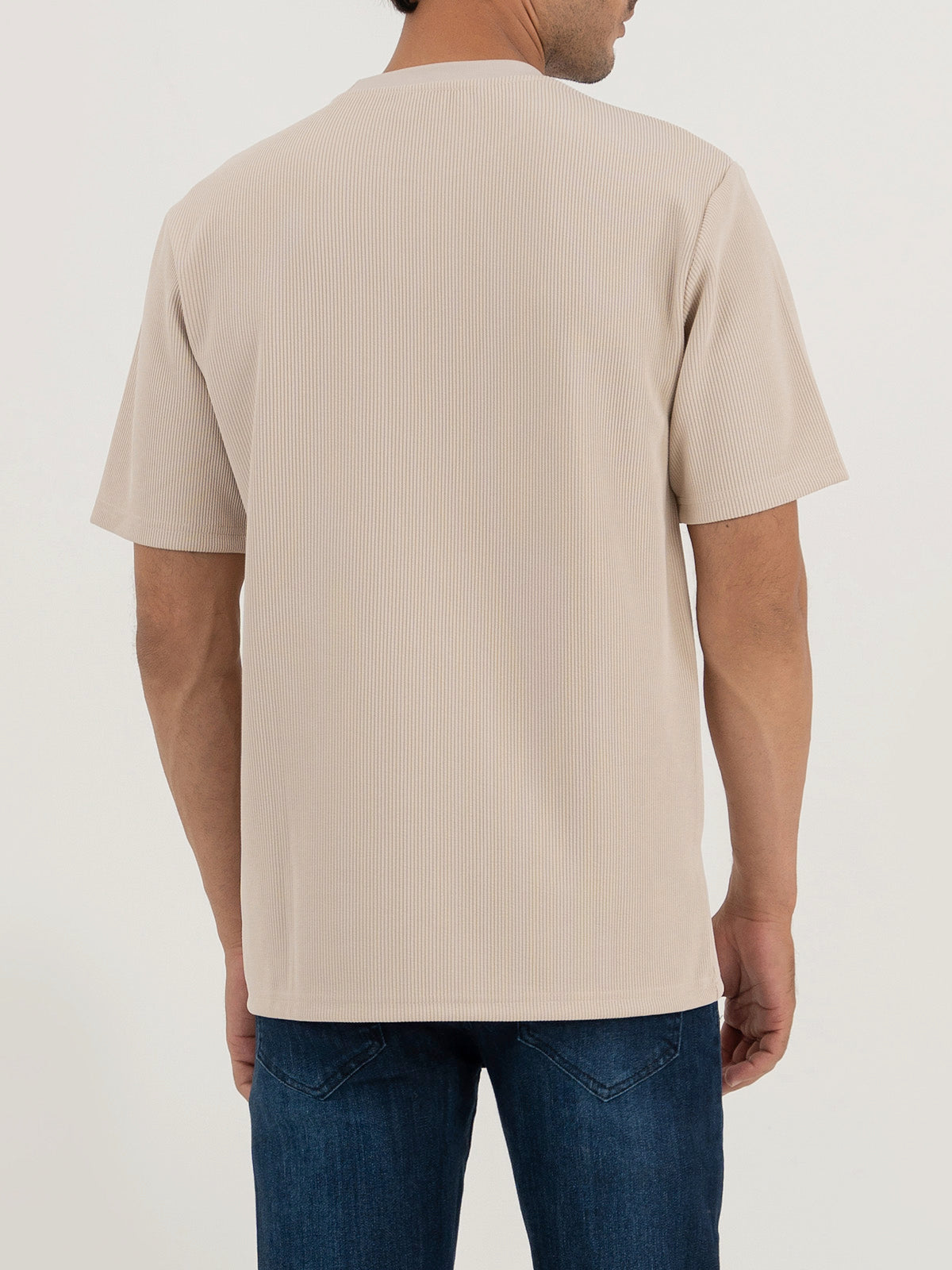 Men's Beige T-Shirt
