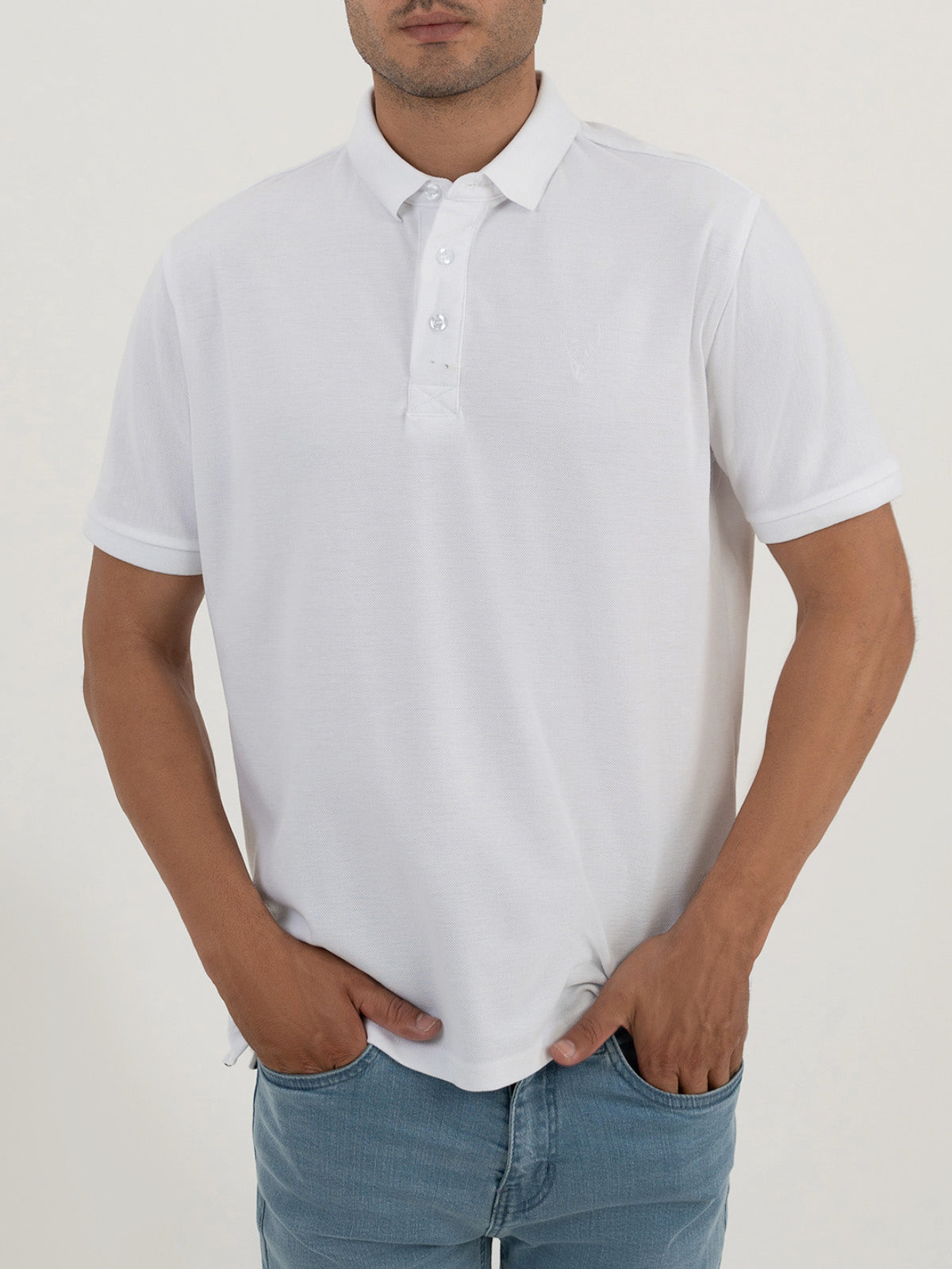 Men's White Polo Shirt