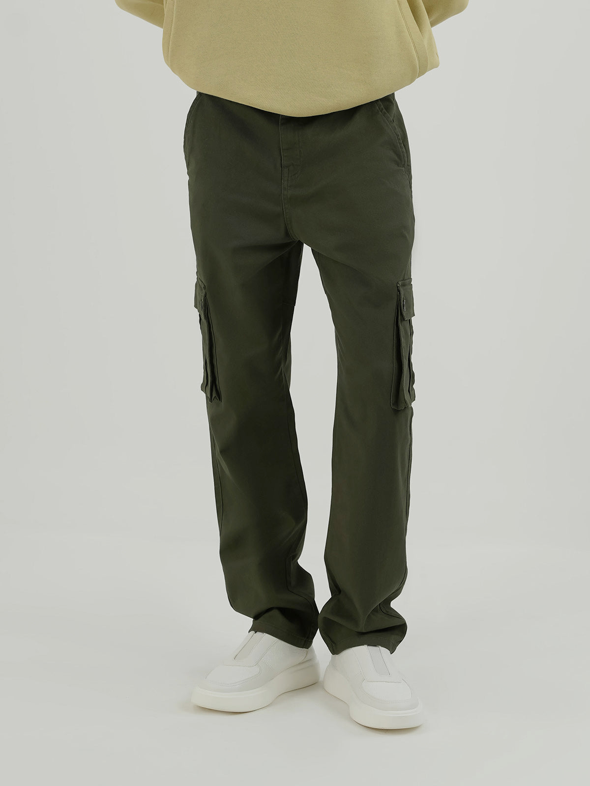 Men's Olive Cargo Trousers — Ainsley