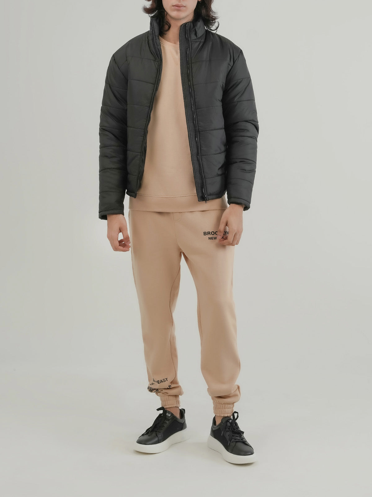 Men's Black Puffer Jacket — Blythe
