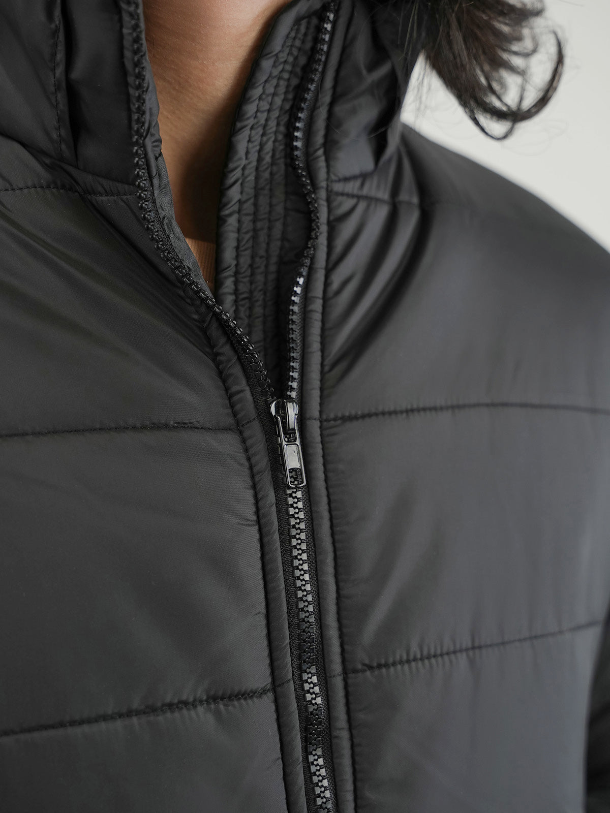 Men's Black Puffer Jacket — Blythe