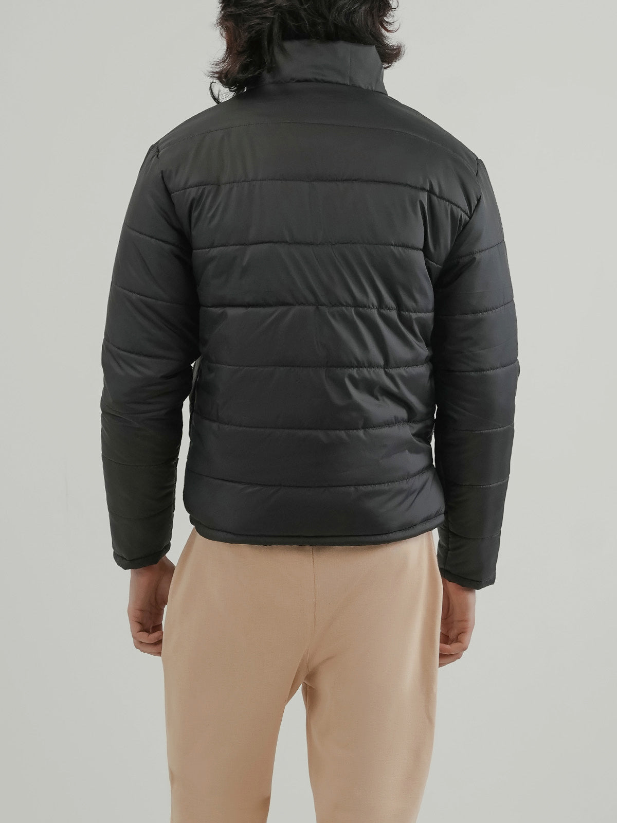 Men's Black Puffer Jacket — Blythe