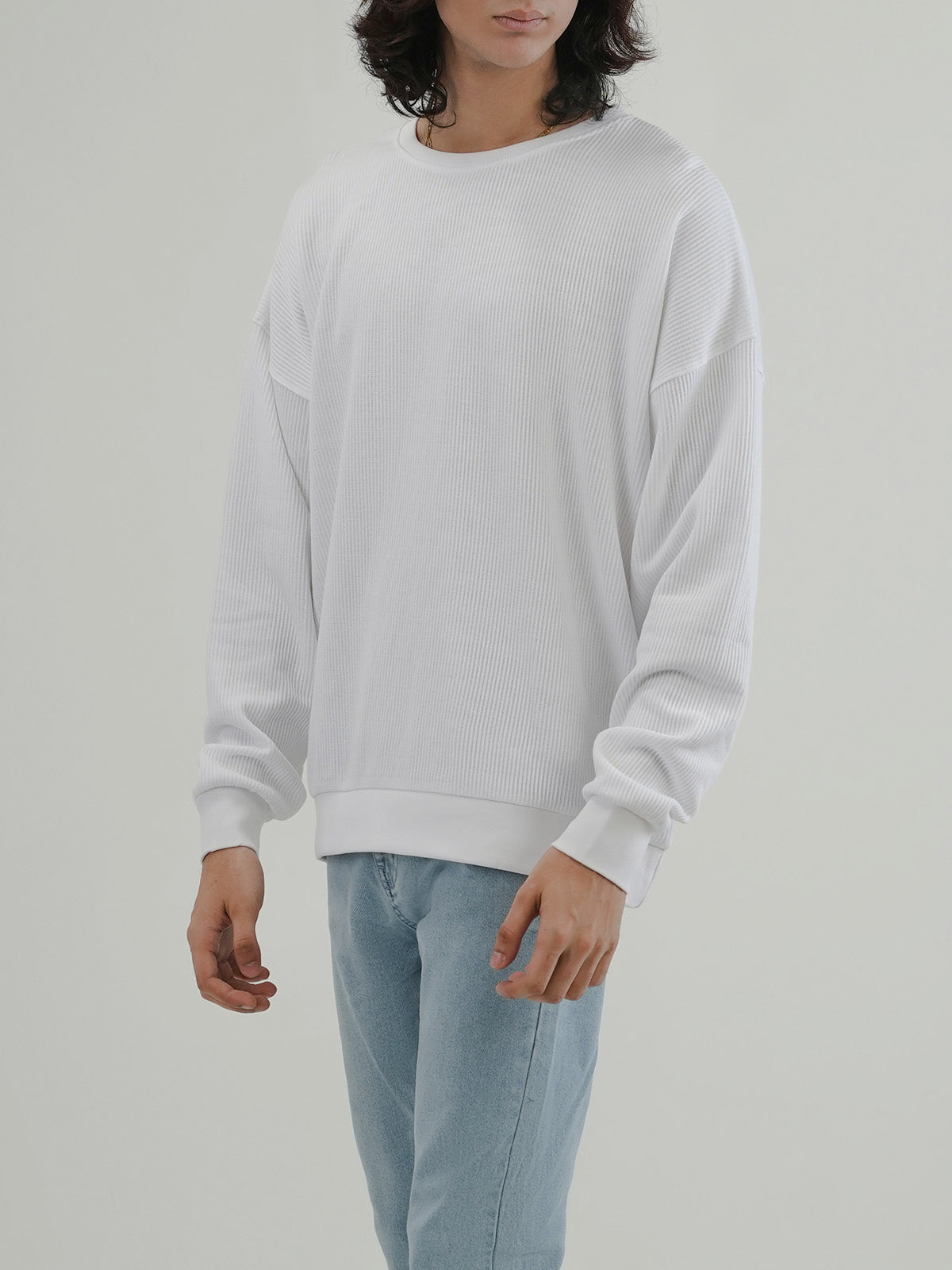 Men's White Sweatshirt — Crosby