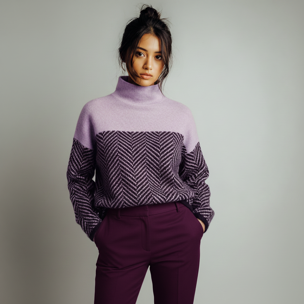 Turtleneck Knit Sweater