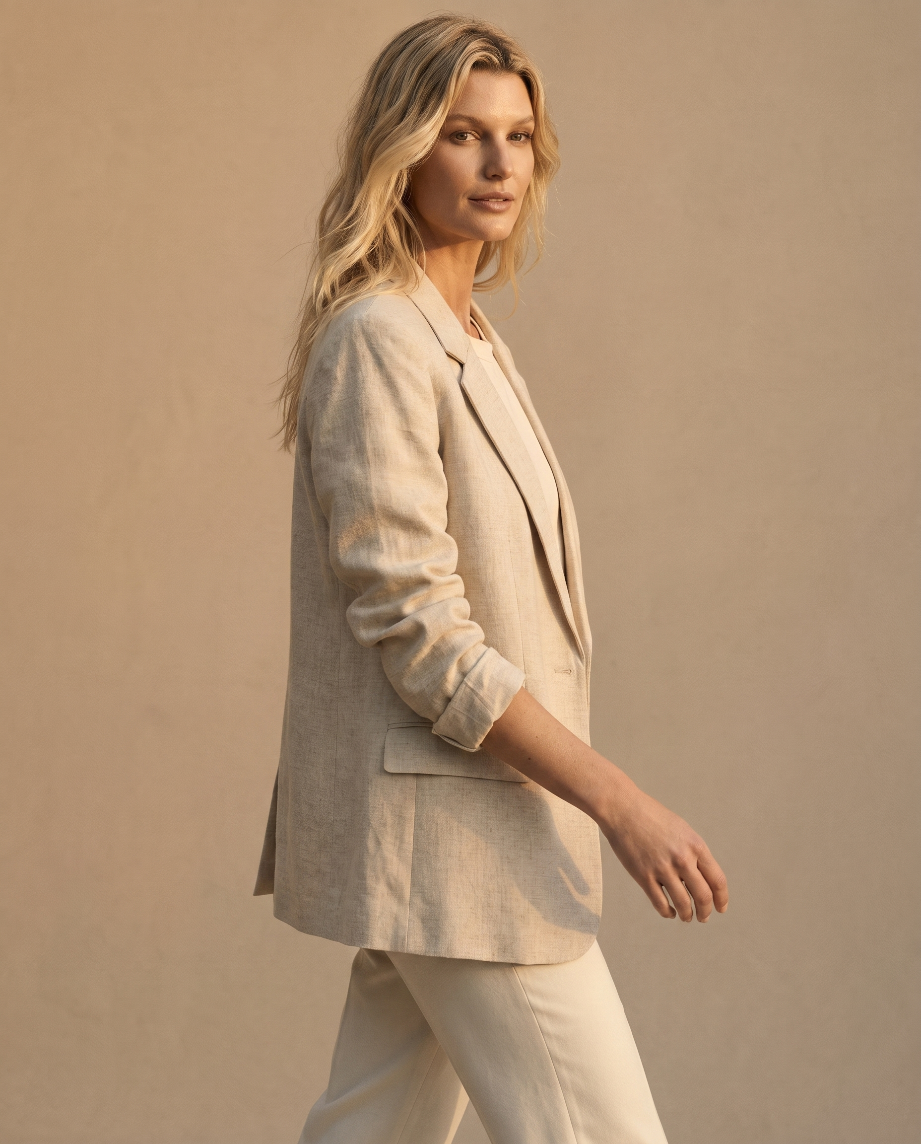 Women's Linen Blazer — Blanca