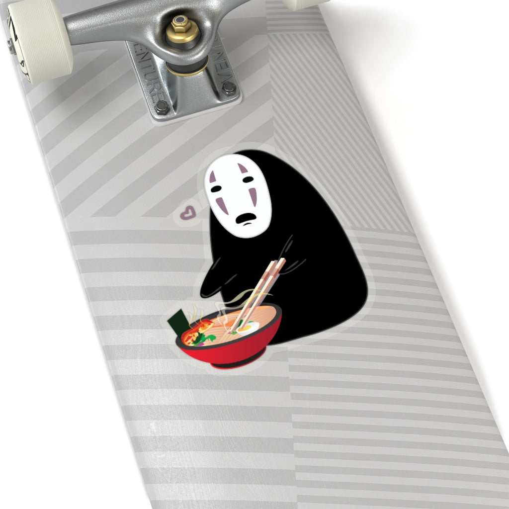No Face Ramen noodles Studio Ghibli Vinyl Sticker, Best Friend Gift, Cute Stickers, Food Decal, Macbook Decal, Stickers Macbook Pro