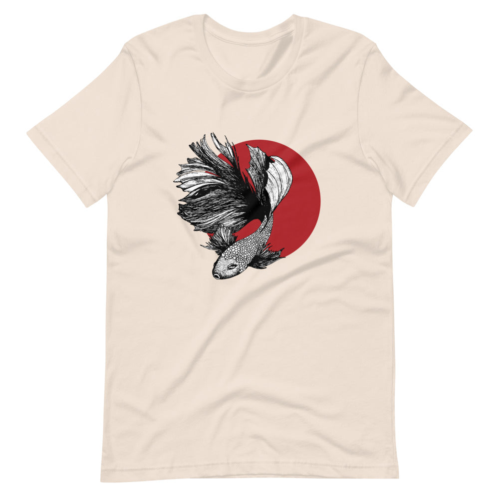 Japanese fashion style t-shirt koi fish print